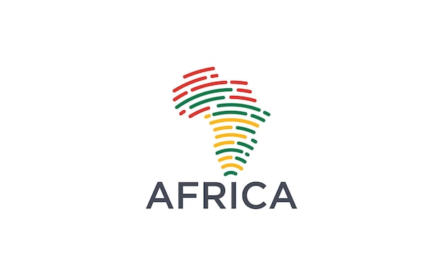 plantillas de diseño de logotipo de mapa de África