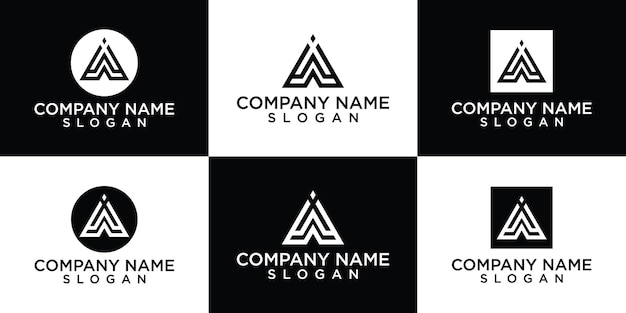 Plantillas de diseño de logotipo plano