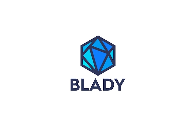 plantillas de diseño de logotipo poligonal hexagonal