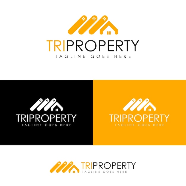 Plantillas de diseño de logotipo premium de bienes raíces y agentes inmobiliarios