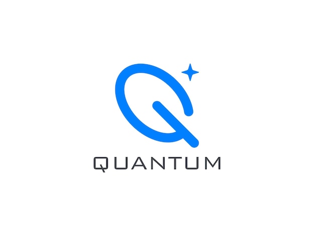 plantillas de diseño de logotipo de tecnología de letra q