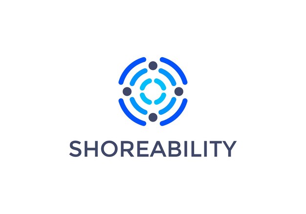 plantillas de diseño de logotipo de tecnología de punto digital