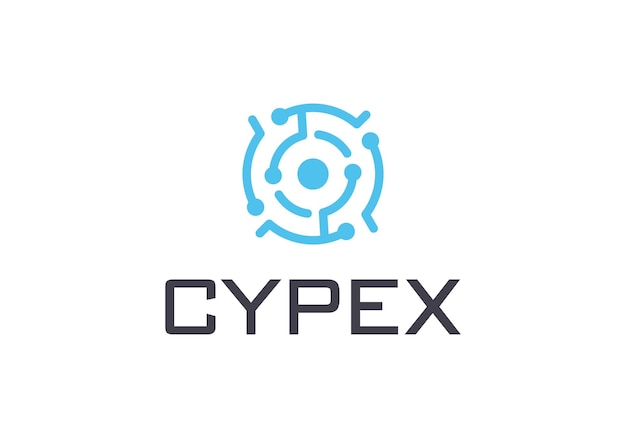 plantillas de diseño de logotipo de tecnología de puntos