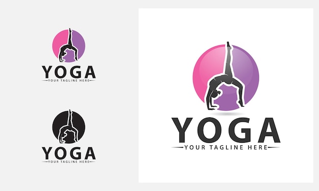 plantillas de diseño de logotipo de yoga