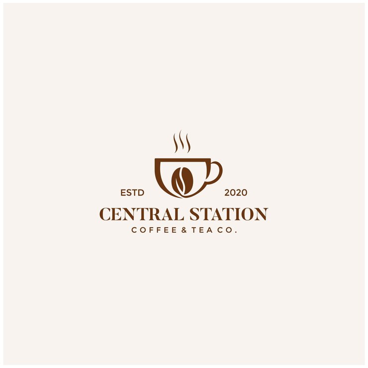 Plantillas de diseño de logotipos de café y té vector logo premium