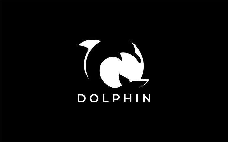 Vector plantillas de diseño de logotipos de delfines y océanos