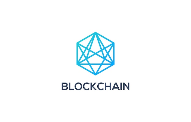 Plantillas de diseño de logotipos de tecnología criptográfica blockchain