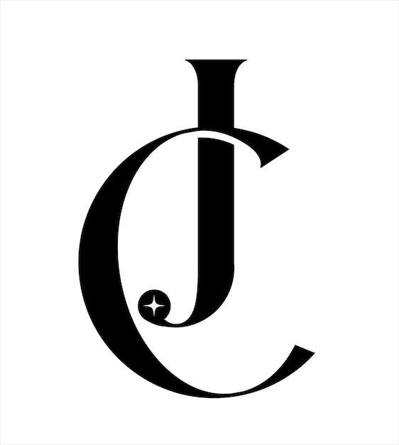 Las plantillas de diseño de logotipos vectoriales creativos modernos y elegantes de CJ o JC para negocios de lujo