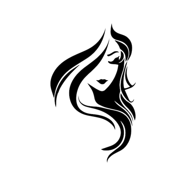 Plantillas de diseño de marca Logo Woman ilustración vectorial Diseño de logotipo vectorial para salón de belleza o peluquería o diseño cosmético