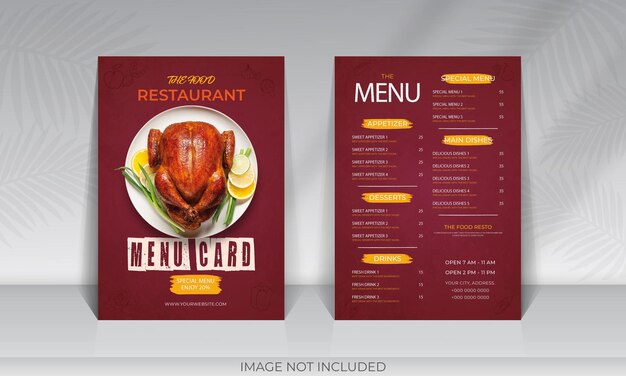 Plantillas de diseño de pancartas de menús de restaurantes, volantes y carteles