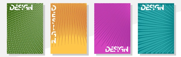 Plantillas de diseño de portadas geométricas Formato A4 Conjunto editable de diseños para portadas de libros Revistas Cuadernos Álbumes Folletos Colores modernos