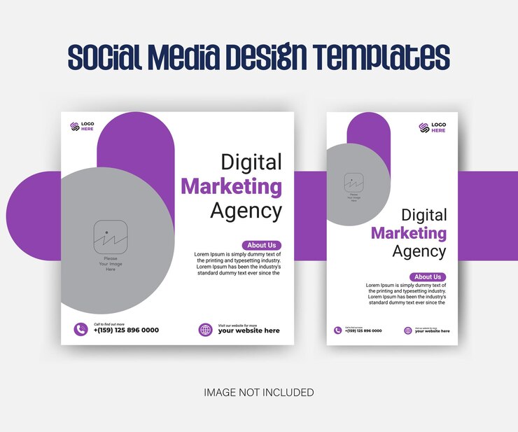 plantillas de diseño de redes sociales de la agencia de marketing