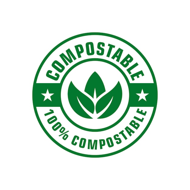 Plantillas de diseño de vectores de iconos de compost