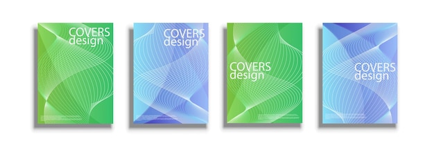 Plantillas de diseño de vectores para portadas diseño de portadas de vectores