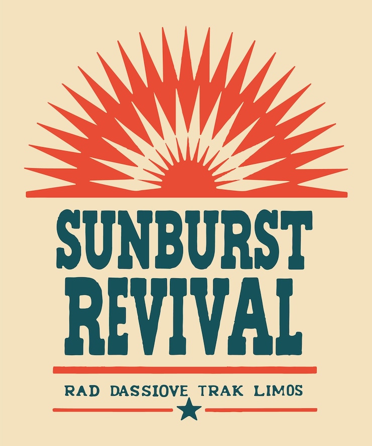 Vector las plantillas de diseño vectorial de camisetas de tipografía sun burst
