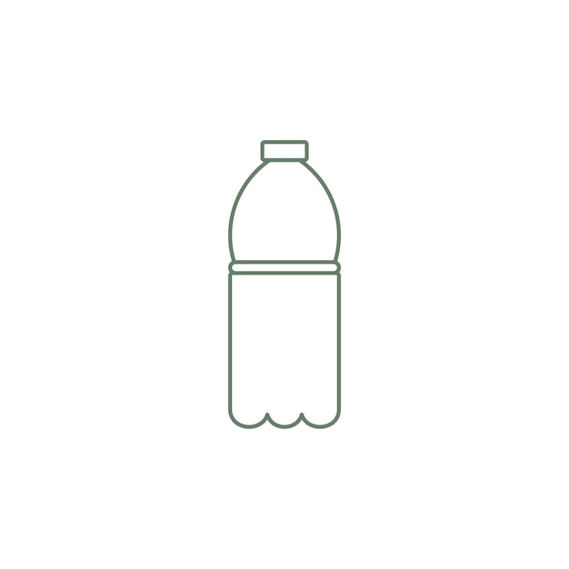 Plantillas de diseño vectorial de icona de botella de plástico concepto simple y moderno aislado en fondo blanco