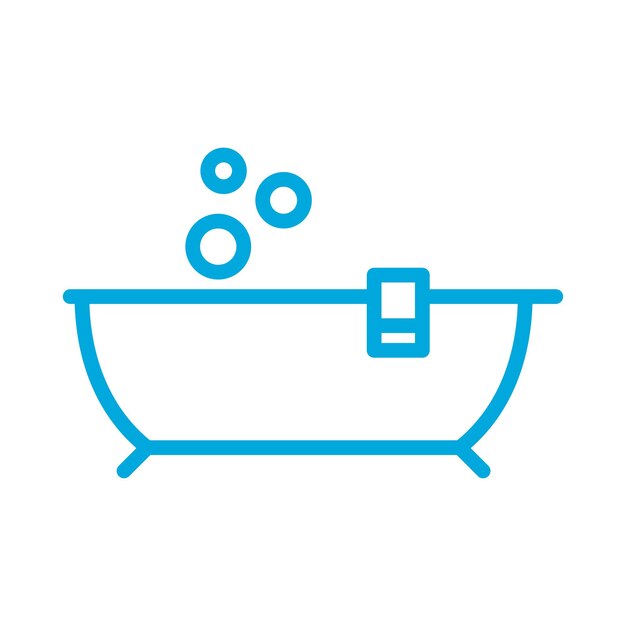 plantillas de diseño vectorial de iconas de bañera