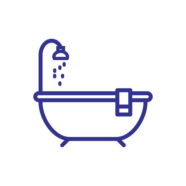 plantillas de diseño vectorial de iconas de bañera