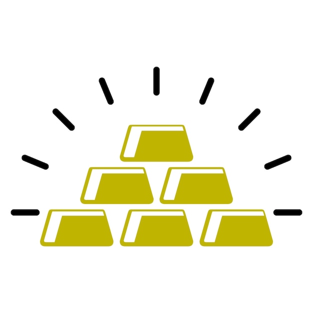 plantillas de diseño vectorial de iconas de barra dorada