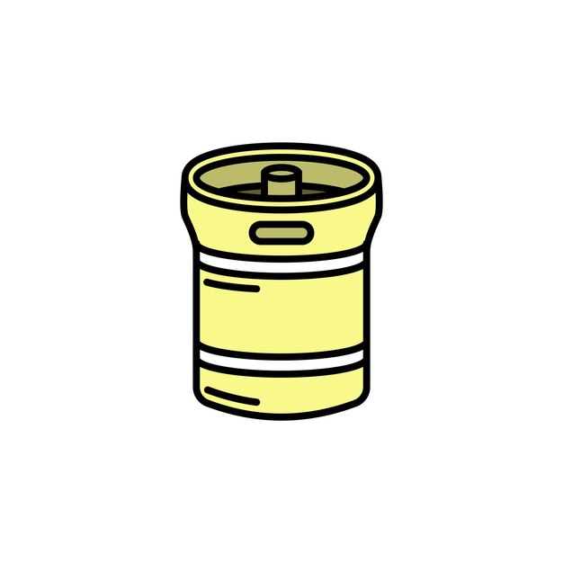 plantillas de diseño vectorial de iconas de barriles de cerveza