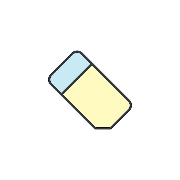 Las plantillas de diseño vectorial de iconas de borrado aisladas sobre un fondo blanco