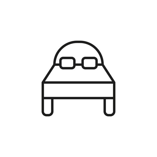Plantillas de diseño vectorial de iconas de camas simples y modernas
