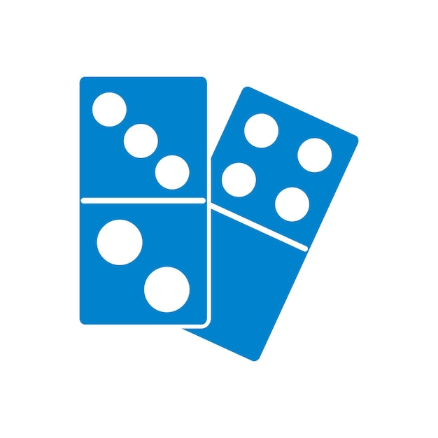 plantillas de diseño vectorial de iconas de cartas de dominó