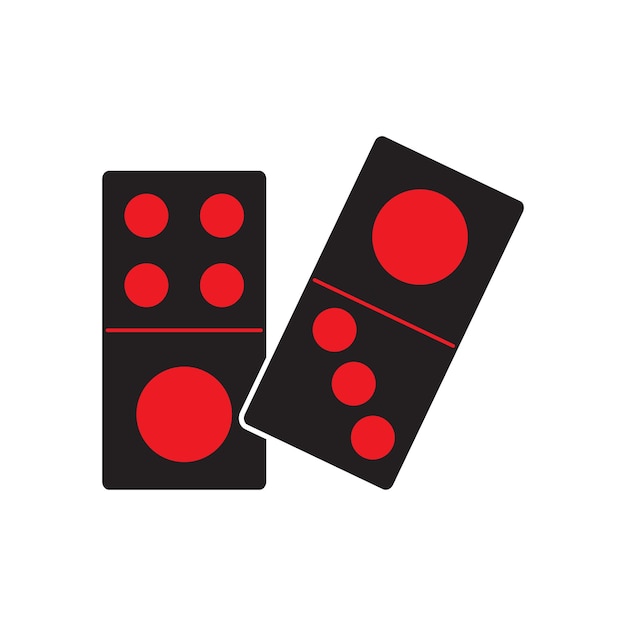 plantillas de diseño vectorial de iconas de cartas de dominó