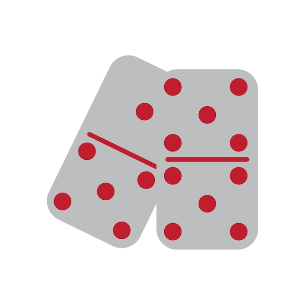 plantillas de diseño vectorial de iconas de cartas de dominó