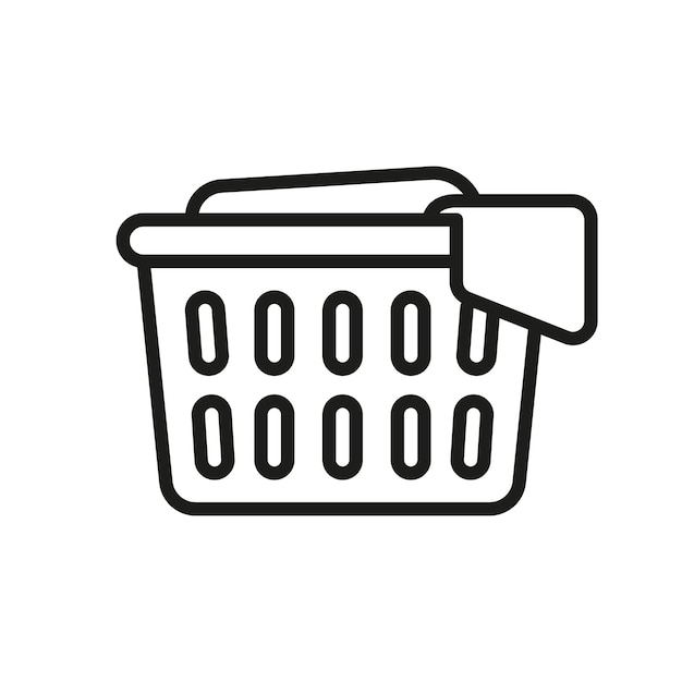 Plantillas de diseño vectorial de iconas de cestas de lavandería simples y modernas
