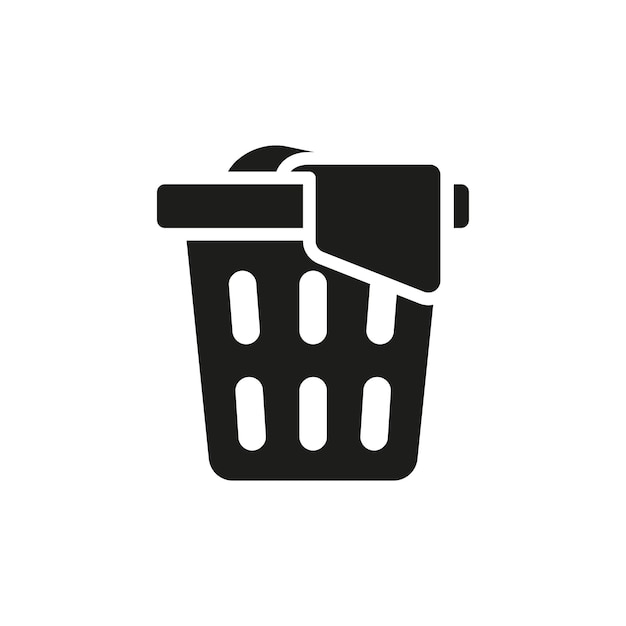Plantillas de diseño vectorial de iconas de cestas de lavandería simples y modernas