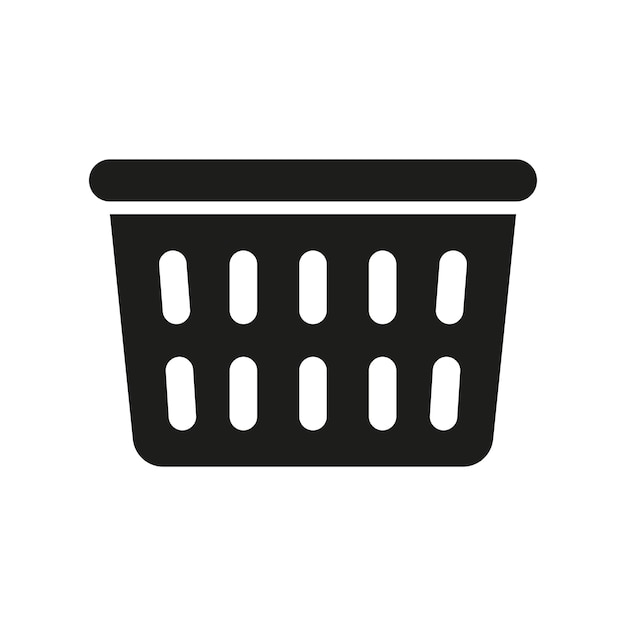 Plantillas de diseño vectorial de iconas de cestas de lavandería simples y modernas