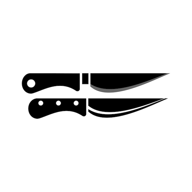 plantillas de diseño vectorial de iconas de cuchillo