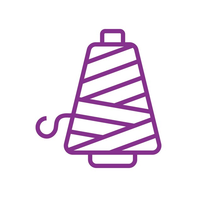 plantillas de diseño vectorial de iconas de hilo de coser