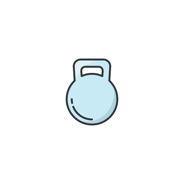 Vector plantillas de diseño vectorial de iconas de kettlebell simples y modernas