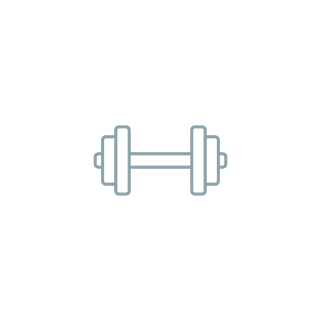 Plantillas de diseño vectorial de iconas de mancuernas simples y modernas
