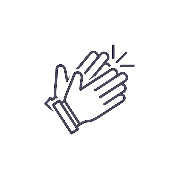 Plantillas de diseño vectorial de iconas de la mano aplaudiendo