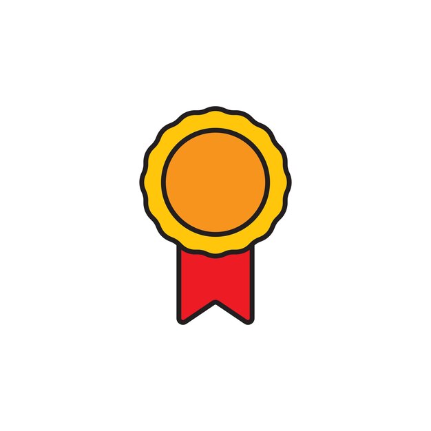 Plantillas de diseño vectorial de iconas de medallas simples y modernas