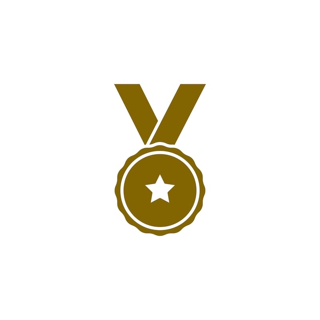 Plantillas de diseño vectorial de iconas de medallas simples y modernas