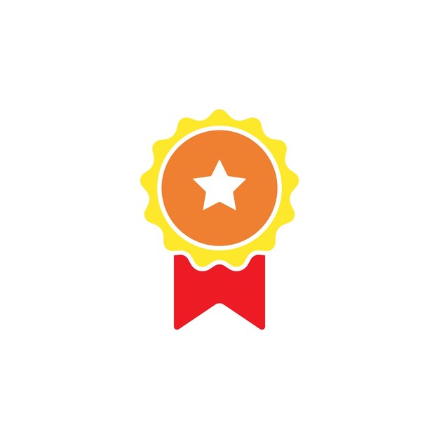 Plantillas de diseño vectorial de iconas de medallas simples y modernas