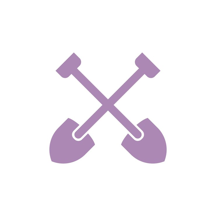 Vector plantillas de diseño vectorial de iconas de pala de diseño simple y moderno