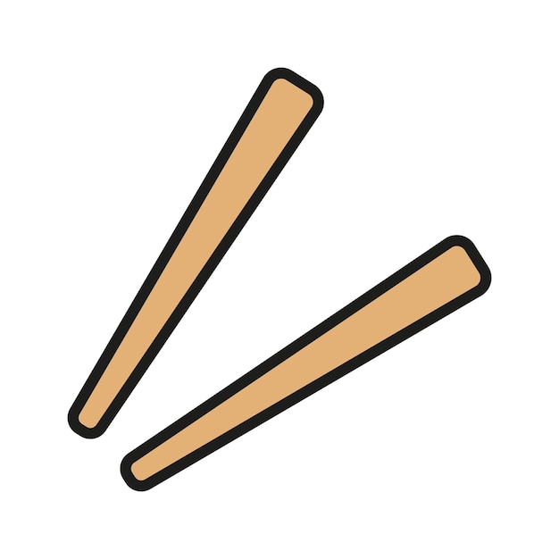 Plantillas de diseño vectorial de iconas de palillos simples y modernas