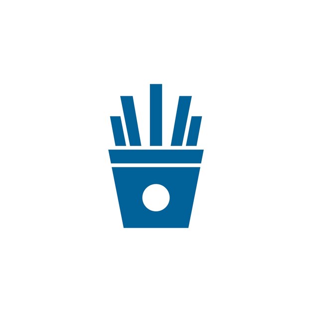 plantillas de diseño vectorial de iconas de papas fritas
