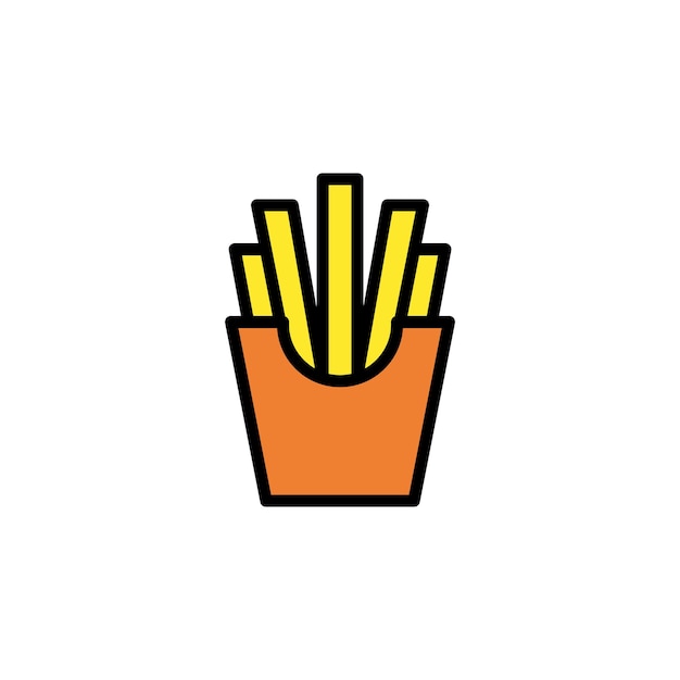 plantillas de diseño vectorial de iconas de papas fritas