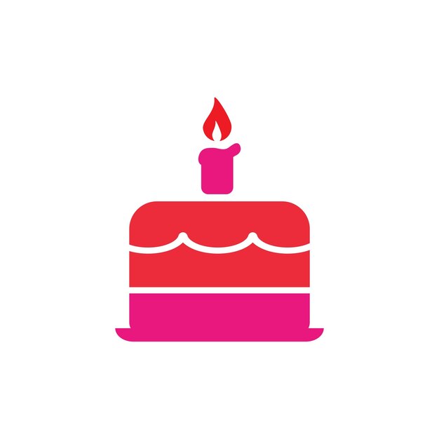 plantillas de diseño vectorial de iconas de pasteles de cumpleaños