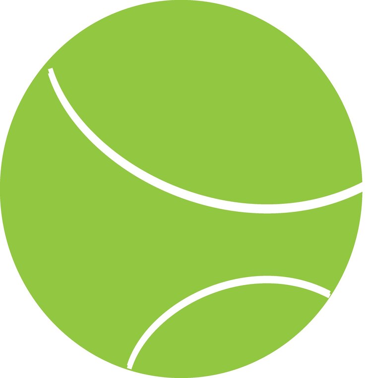 Plantillas de diseño vectorial de iconas de pelota de tenis aisladas en fondo blanco