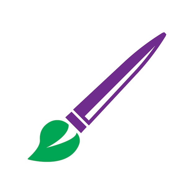 plantillas de diseño vectorial de iconas de pincel de pintura