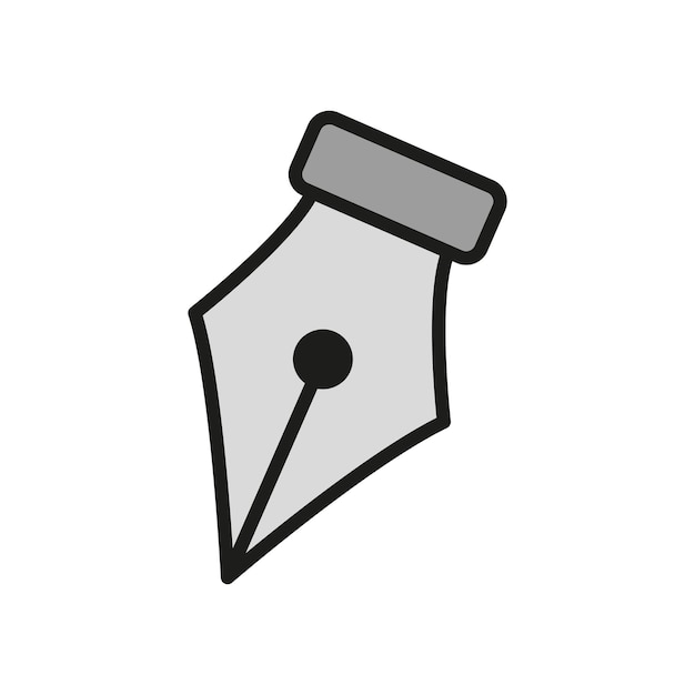 Plantillas de diseño vectorial de iconas de pluma fuente simples y modernas