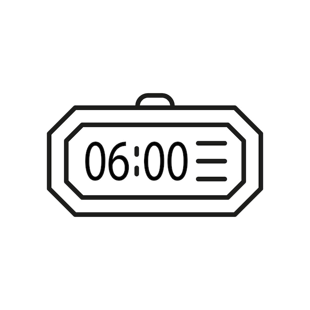 Plantillas de diseño vectorial de iconas de reloj de alarma simples y modernas