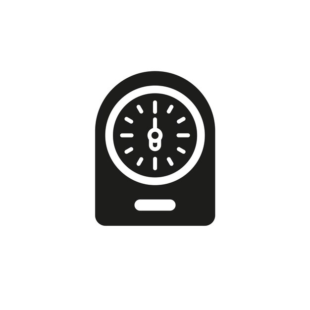 Plantillas de diseño vectorial de iconas de reloj de alarma simples y modernas